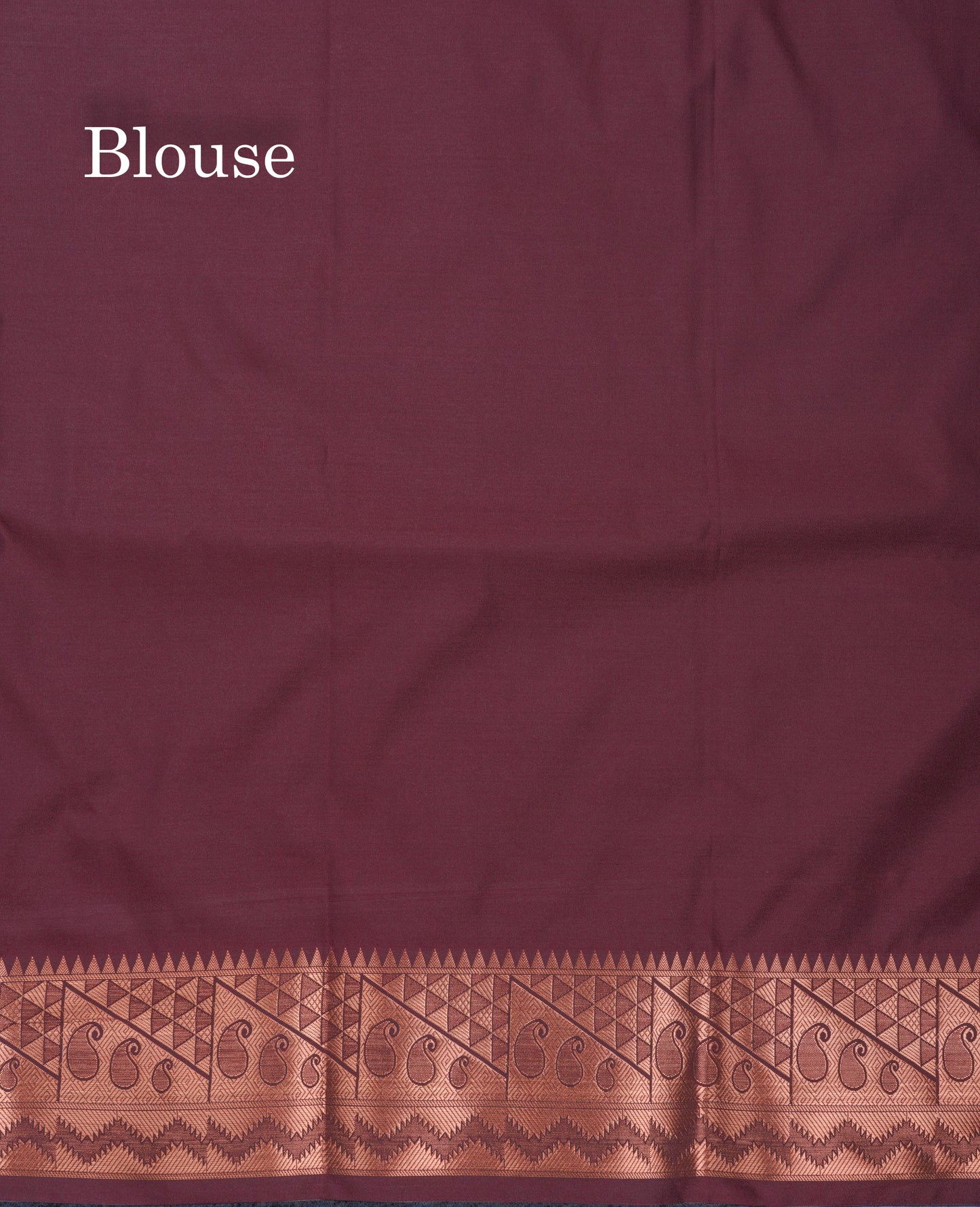 Peacock Blue Semi Silk Saree With Contrast Dark Brown Blouse