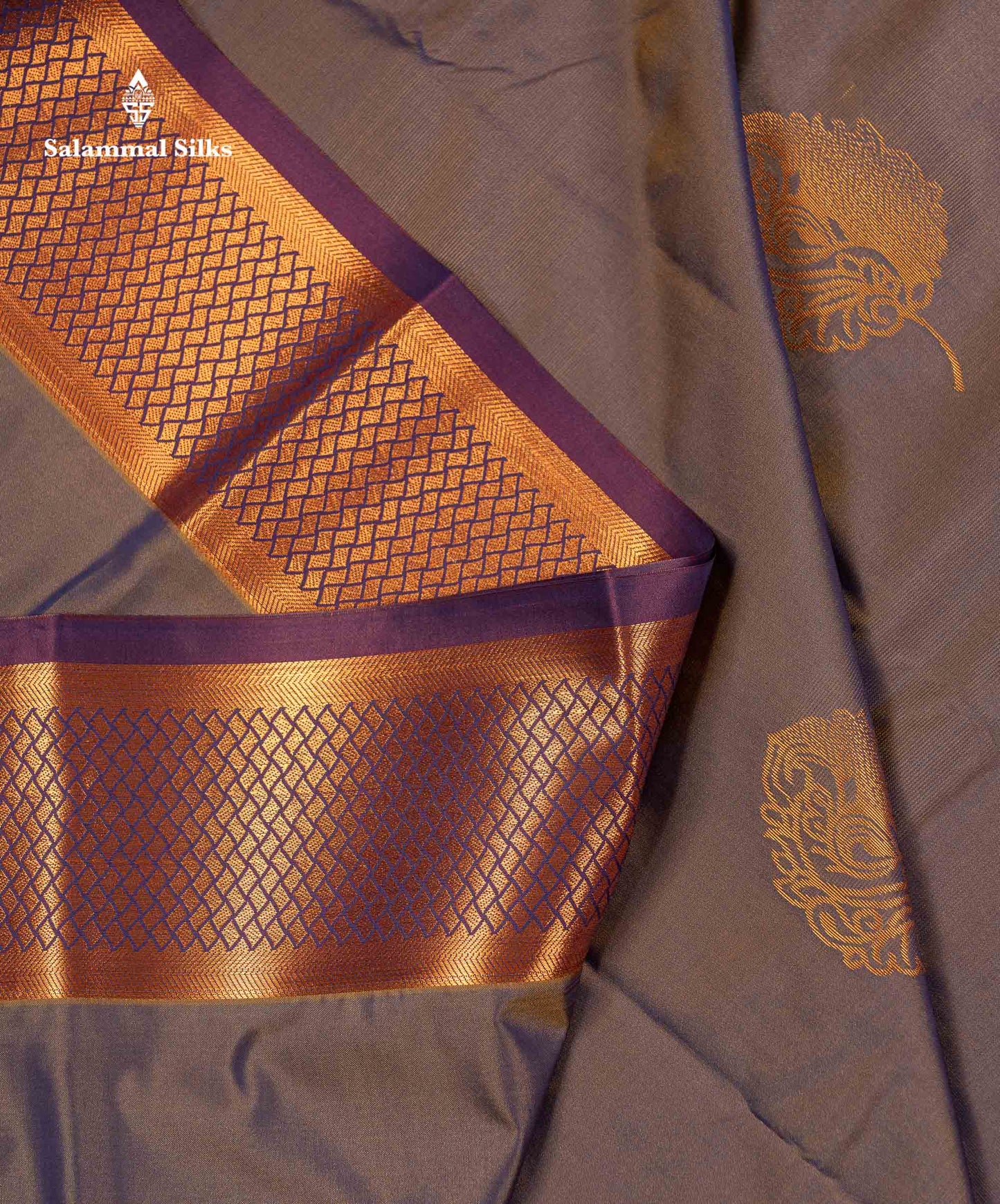 Beautiful Light Violet Semi Silk Saree With Contrast Magenta Traditional Border