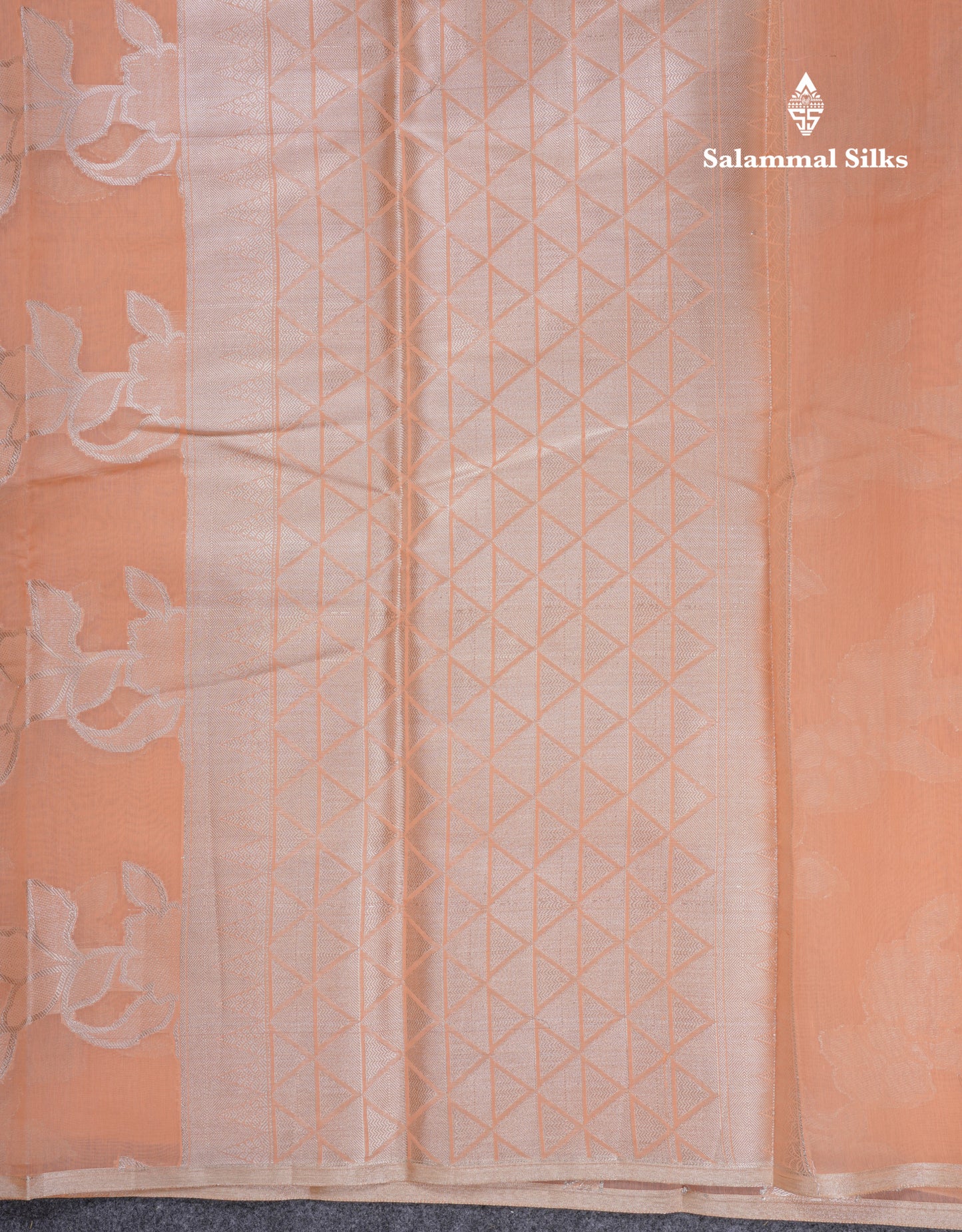 Beautiful Light Orange Fancy Cotton Mix Saree With Designer Blouse
