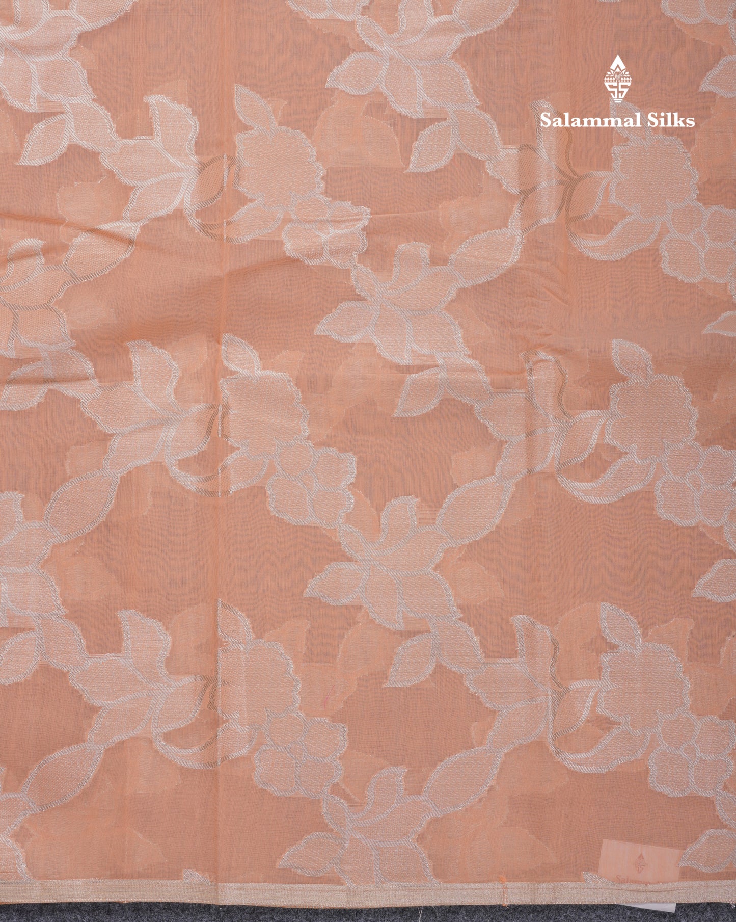 Beautiful Light Orange Fancy Cotton Mix Saree With Designer Blouse
