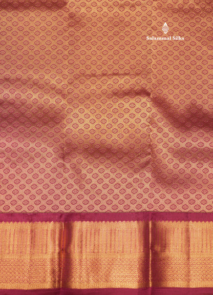 Blue Colour Pure Kanjivaram Silk Saree With Contrast Vadamalli Border