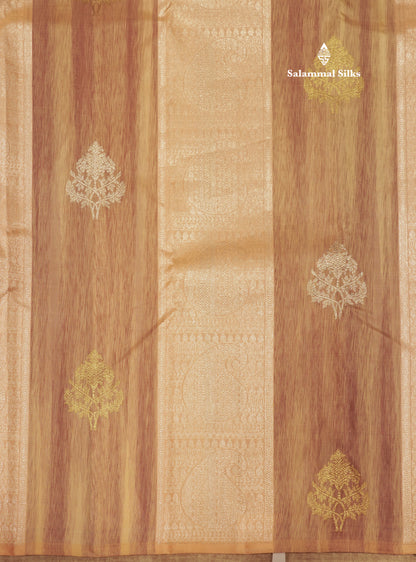Pink Colour Fancy Pure Kanjivaram Silk Saree With Contrast Blouse