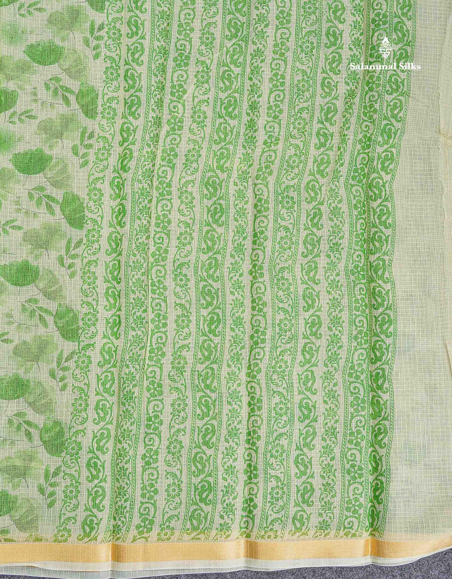 Kota Cotton Fancy Saree -  Sky Blue Colour Body With Small Ribbon Border