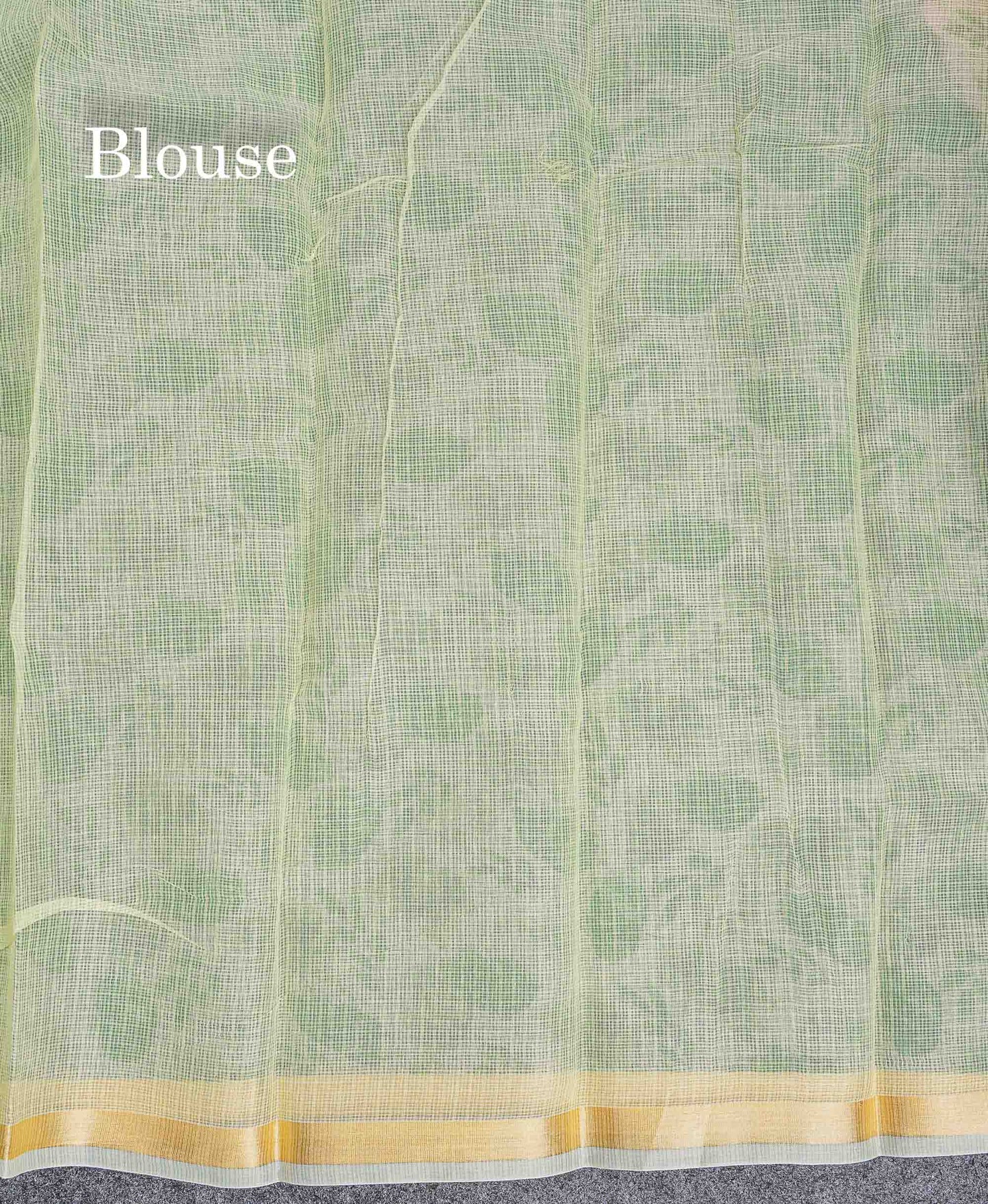 Kota Cotton Fancy Saree -  Sky Blue Colour Body With Small Ribbon Border