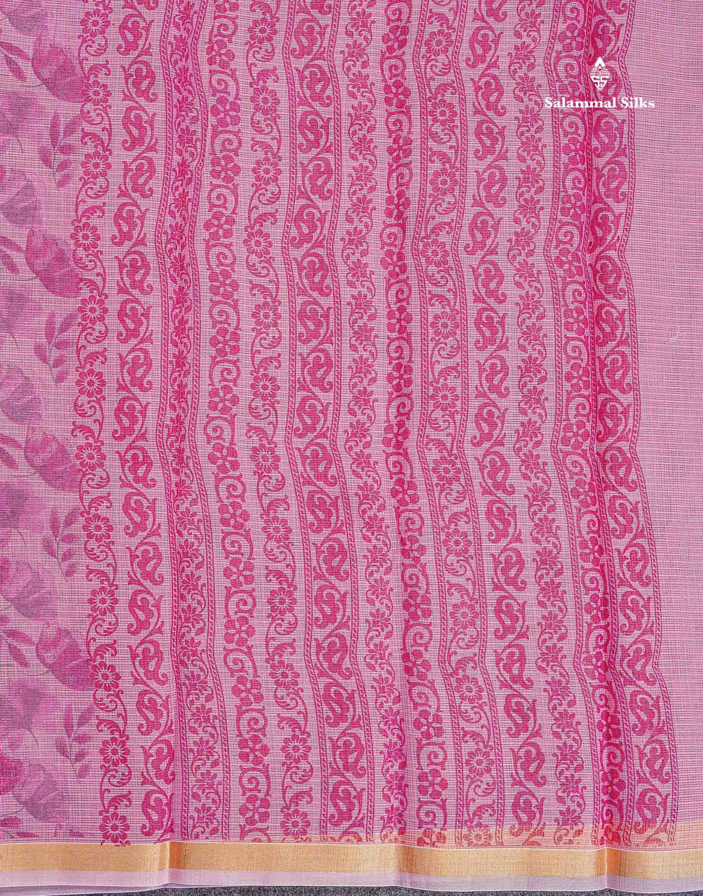 Kota Cotton Fancy Saree -  Sky Blue Colour Body With Small Ribbon Border