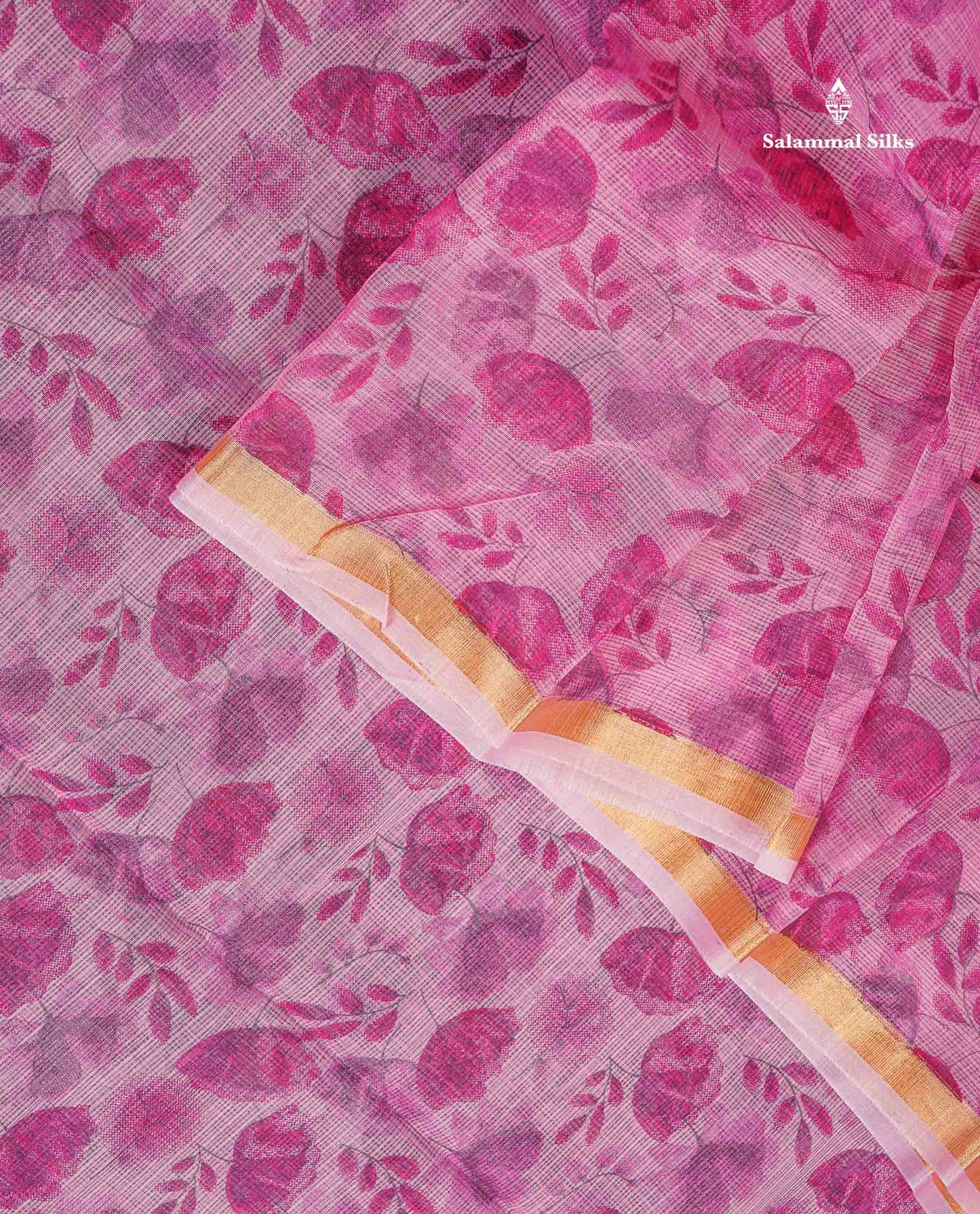 Kota Cotton Fancy Saree -  Sky Blue Colour Body With Small Ribbon Border