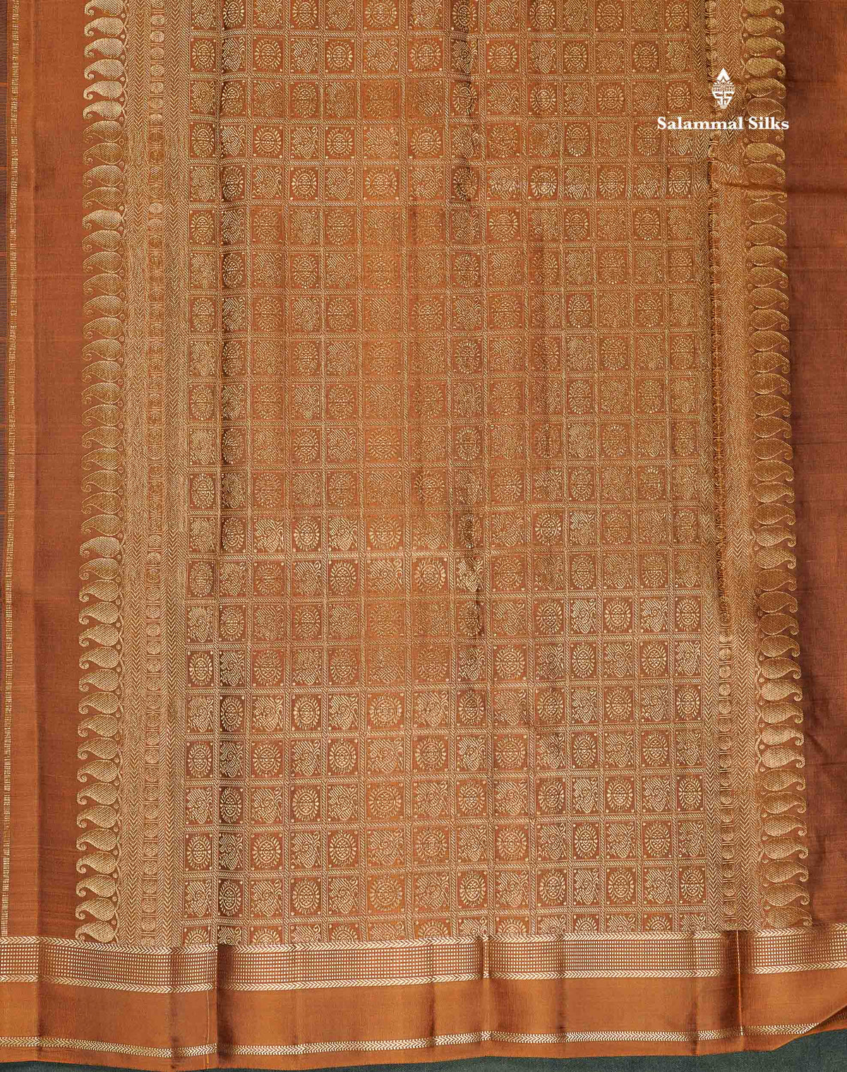 Pure Kanjivaram Silk Saree - Snuff Brown Colour Body With Contrast Brown Gap Border