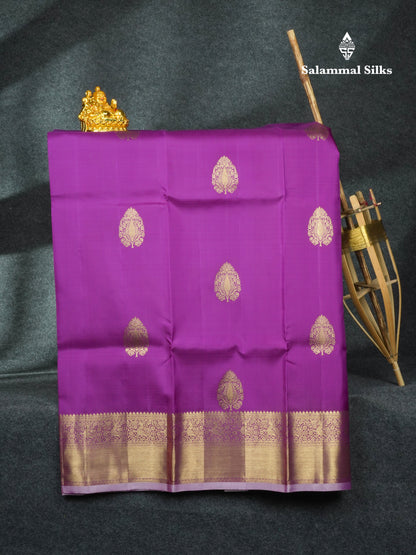Pure Silk Pattu Pavadai (Dark Magenta) With Baby Pink Blouse 44"