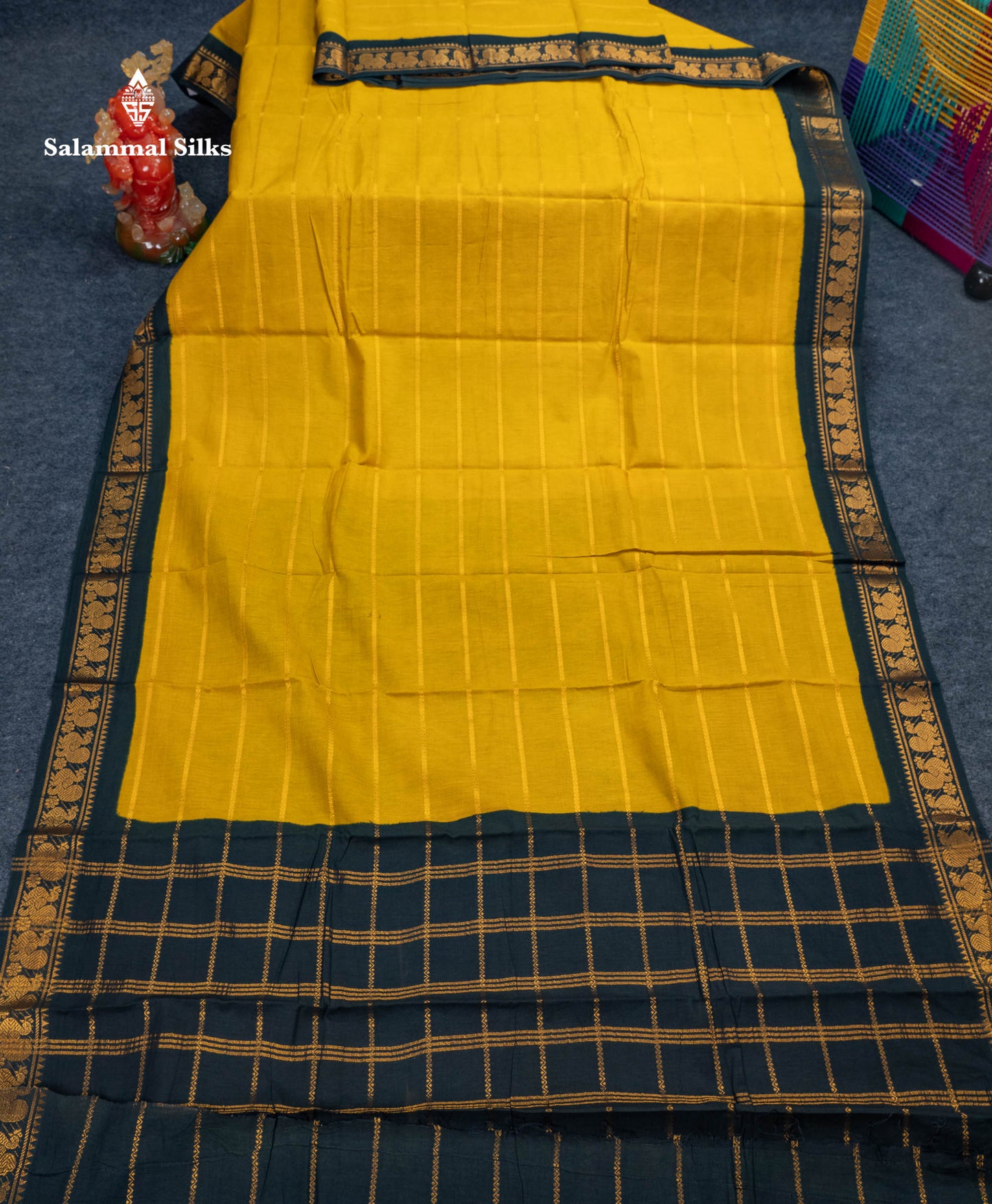 Beautiful Orange Pure Sungudi Cotton Saree With Contrast Baby Pink Traditional Small Border