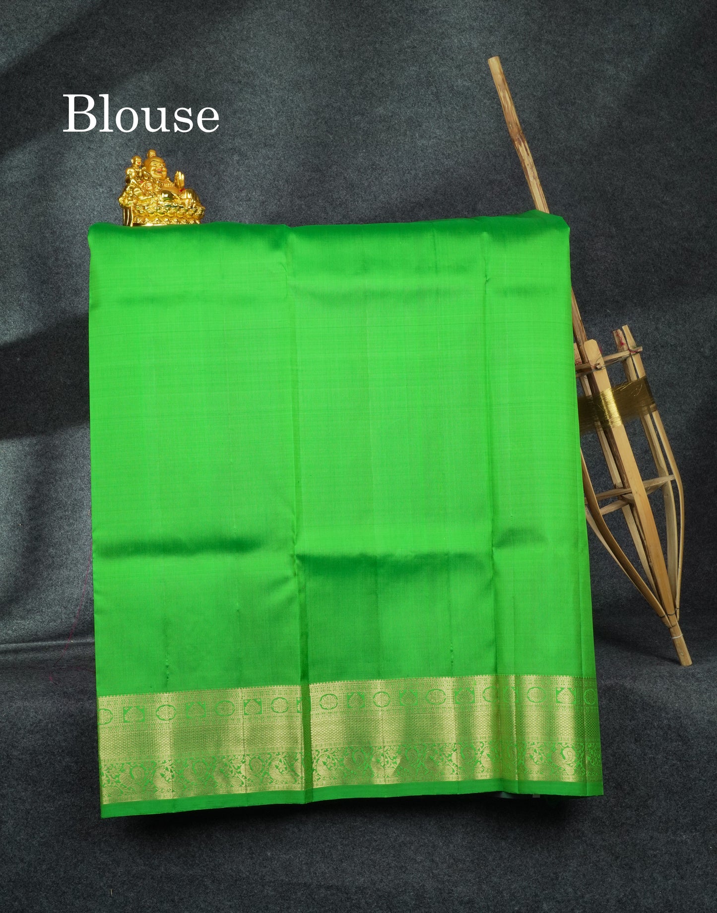 Pure Silk Pattu Pavadai (Magenta) With Green Blouse 44"