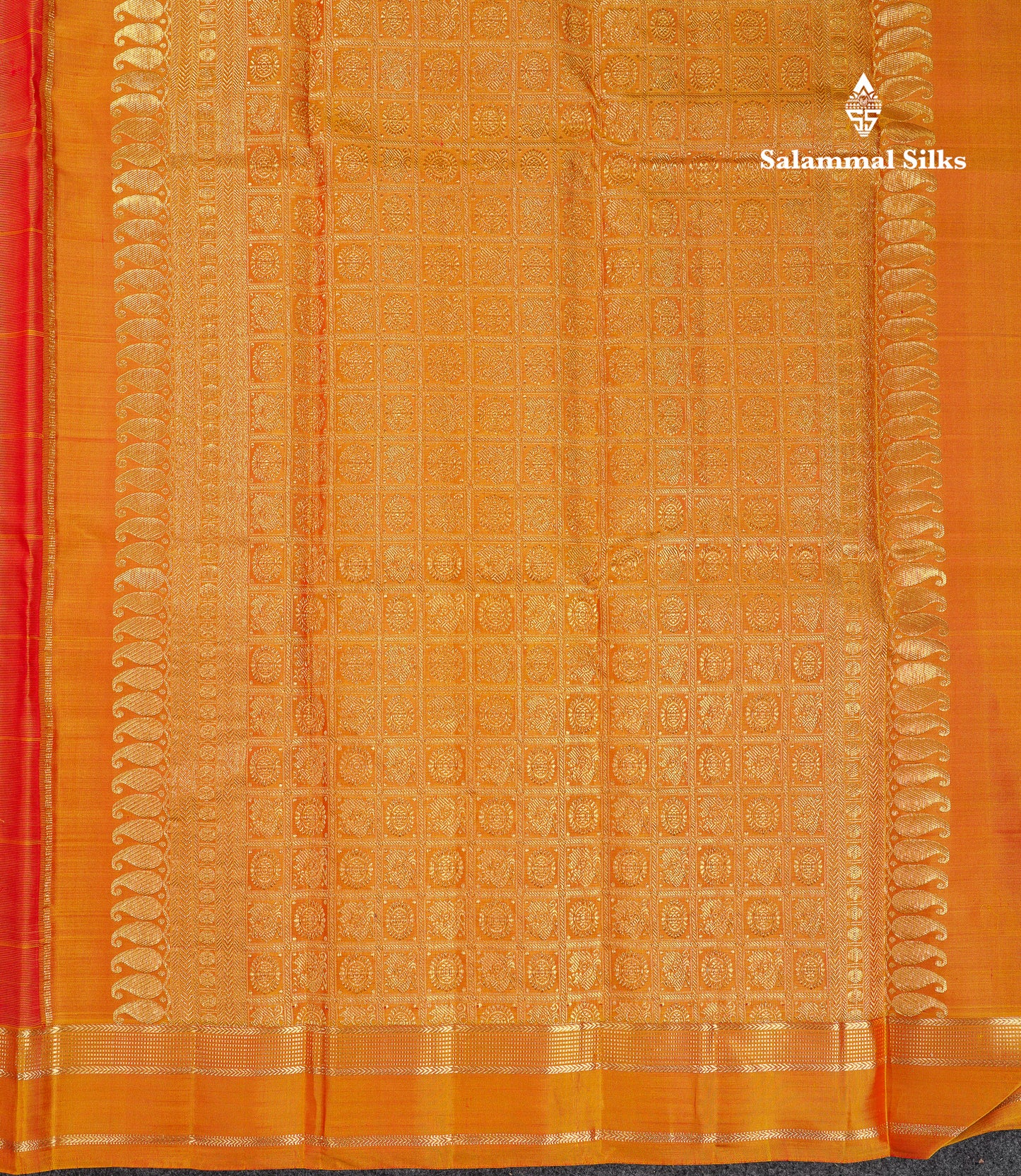 Beautiful Pink Checks With Butta Pure Kanjivaram Silk Saree With Contrast Manthulir Yellow Traditional Medium Gap Border