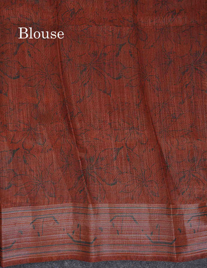 Cotton Mix Saree - Light Peach Colour Body With Fancy Tissue Border