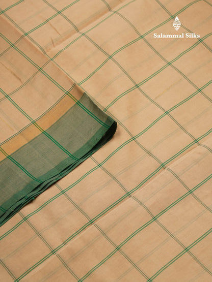 Beautiful Light Pink Checks With Malli Moggu Butta Semi Silk Cotton Saree With Contrast Blueish Grey Blouse