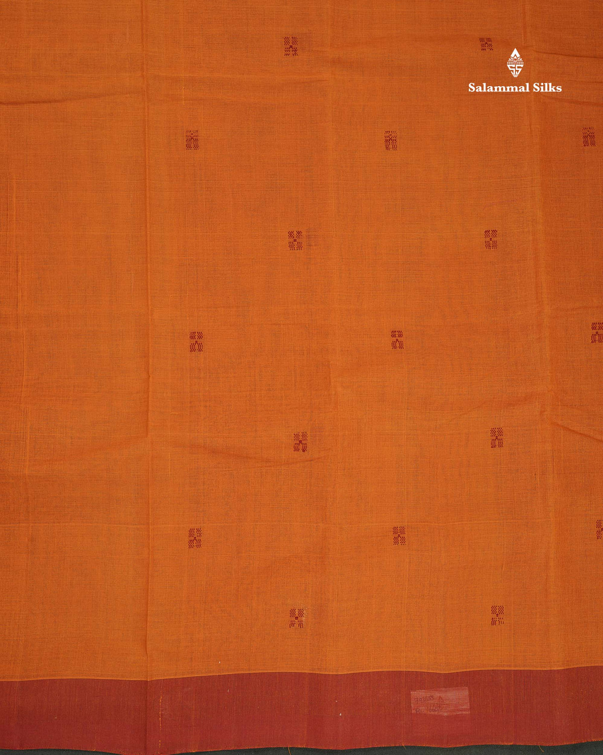 Handloom Pure Cotton Saree - Mustard Yellow Colour Body With Contrast Maroon Blouse