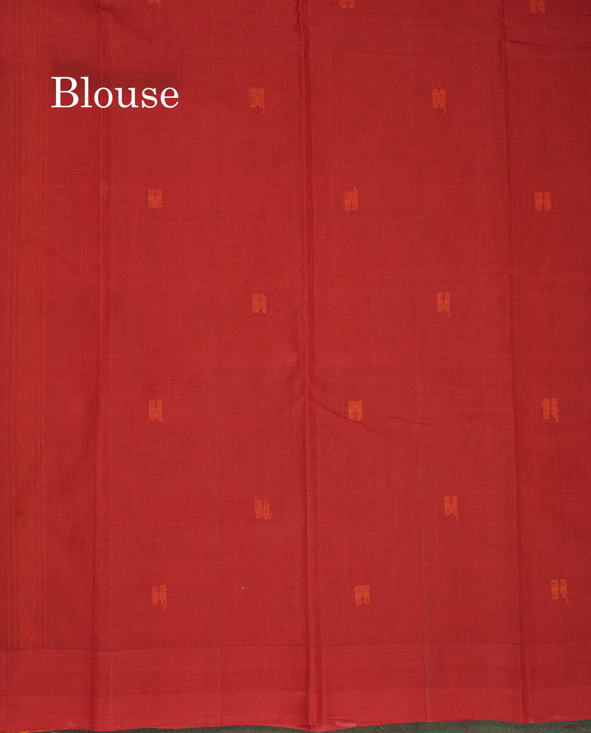 Handloom Pure Cotton Saree - Mustard Yellow Colour Body With Contrast Maroon Blouse