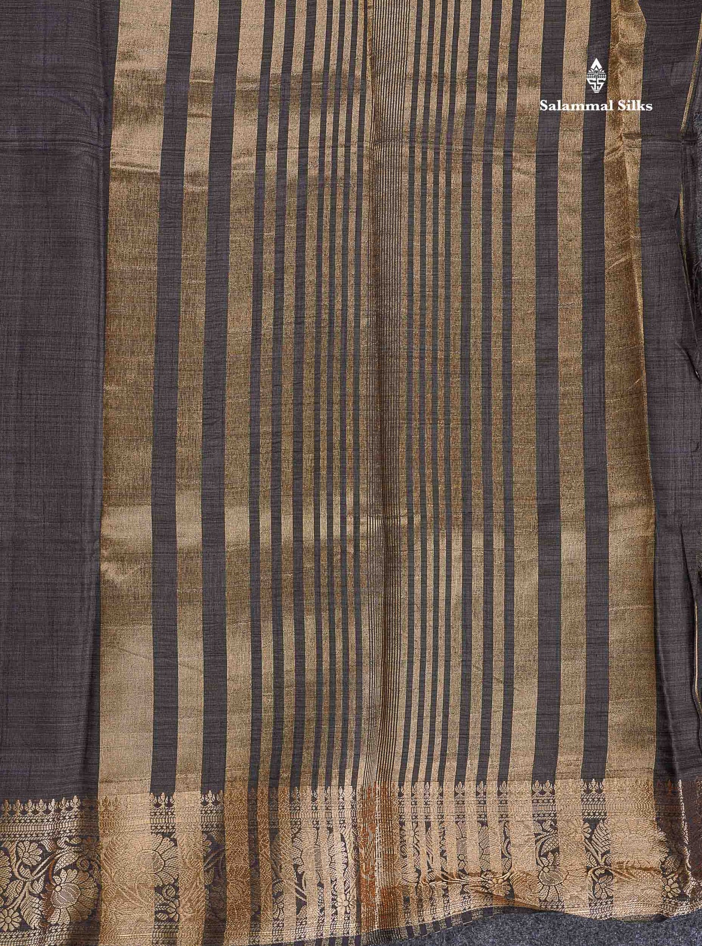 Semi Tussar Fancy Saree - Snuff Brown Colour Body Plain With Fancy Border