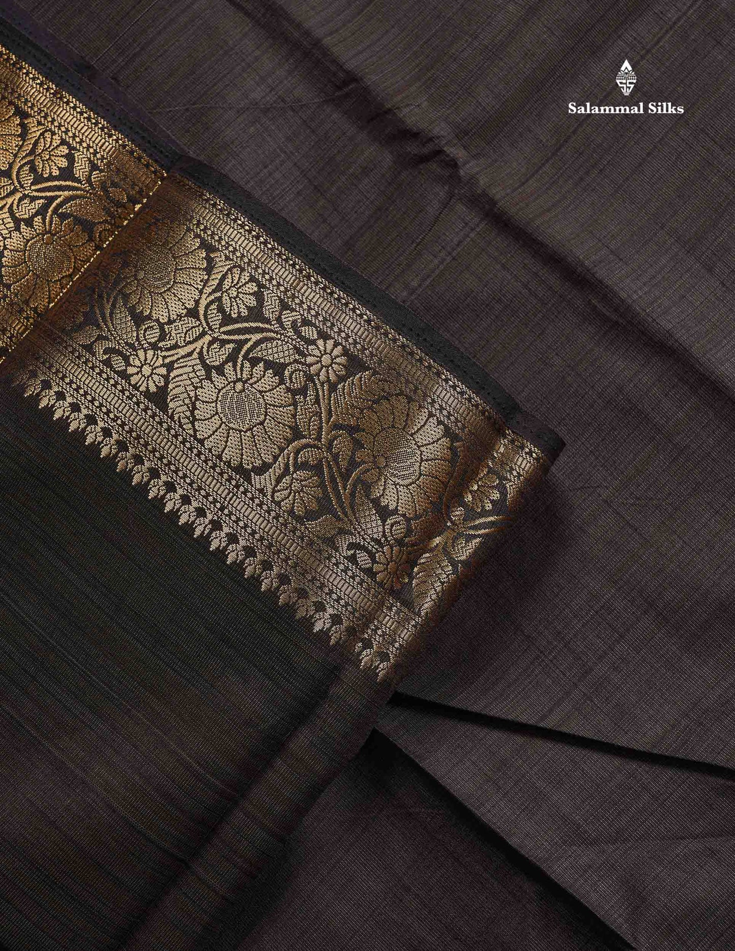 Semi Tussar Fancy Saree - Snuff Brown Colour Body Plain With Fancy Border