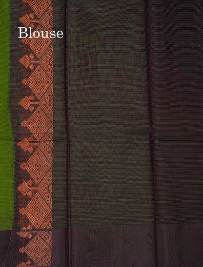 Beautiful Pastel Violet Copper Zari Butta Kota Cotton Saree With Contrast Maroon Fancy Border