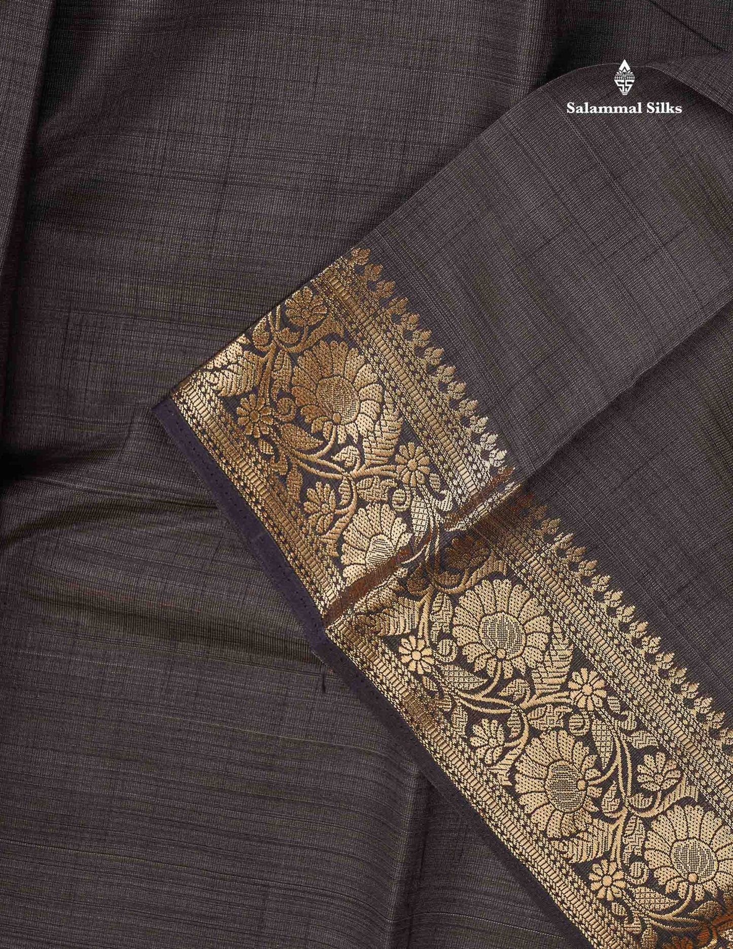 Semi Tussar Fancy Saree - Snuff Brown Colour Body Plain With Fancy Border