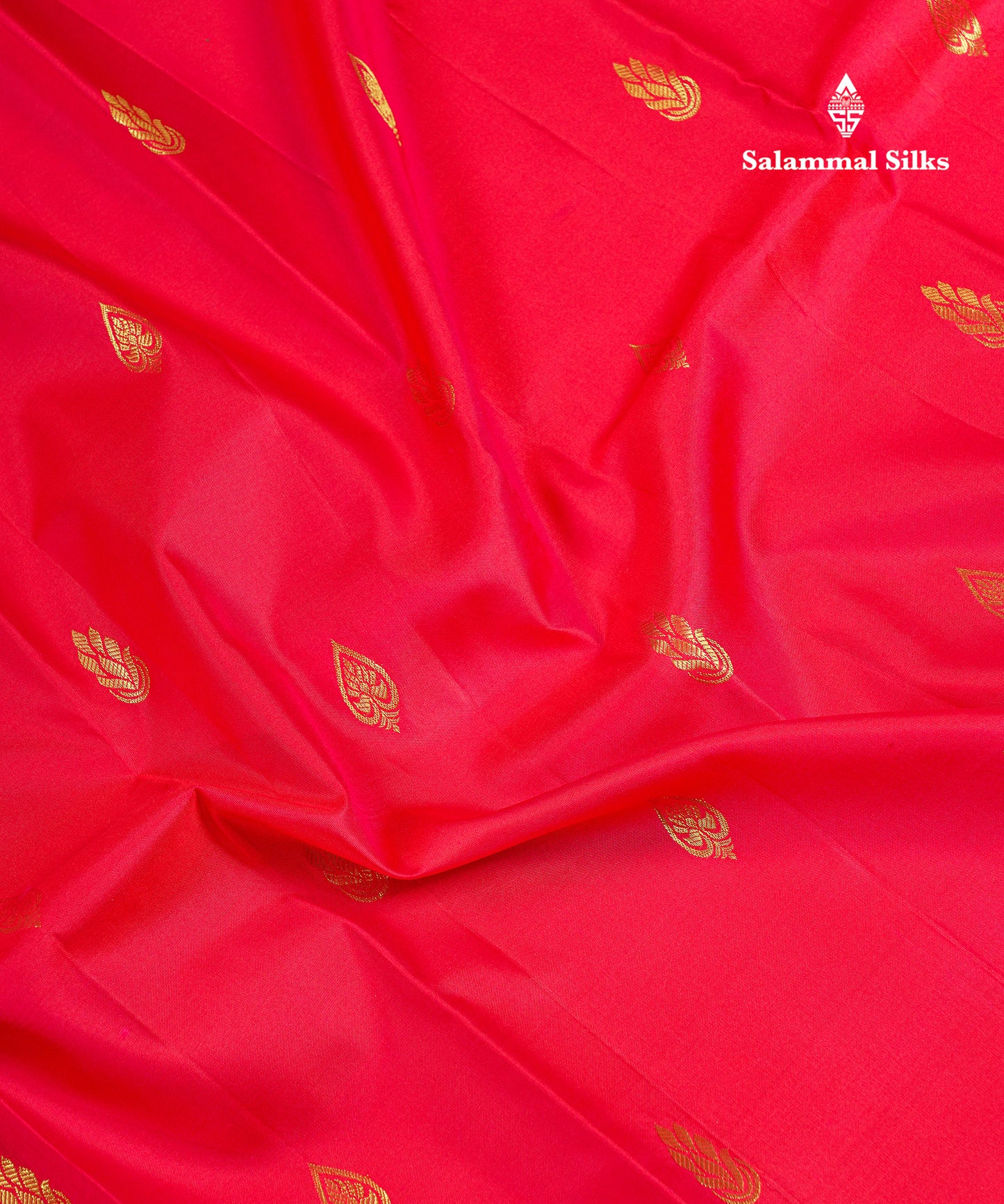 Beautiful Chilly Red Pure Kanjivaram Silk Saree With Traditional Evening Morning Border