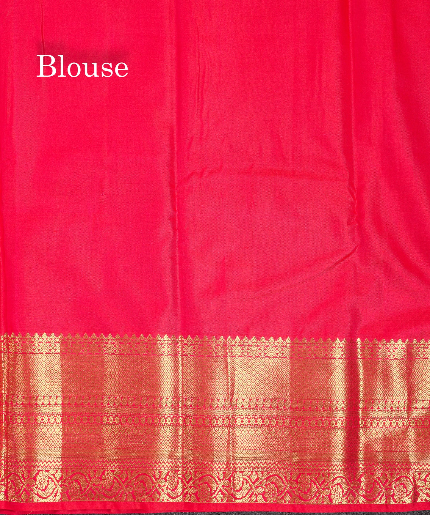 Beautiful Chilly Red Pure Kanjivaram Silk Saree With Traditional Evening Morning Border