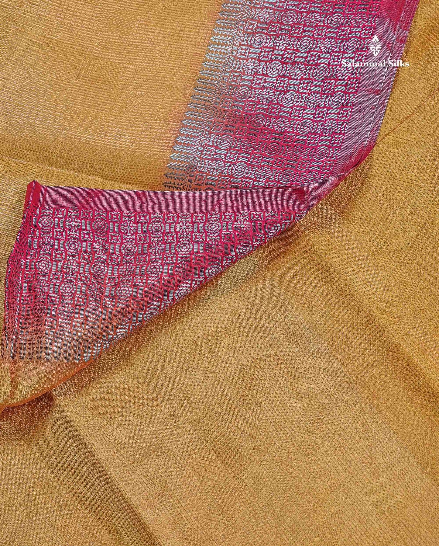 Semi Raw Silk Fancy Saree - Light Pink With Contrast Sapphire Green Blouse