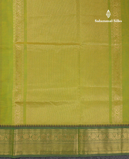 Beautiful Light Brown Small Checks Pure Cotton Saree With Contrast Black Traditional Border