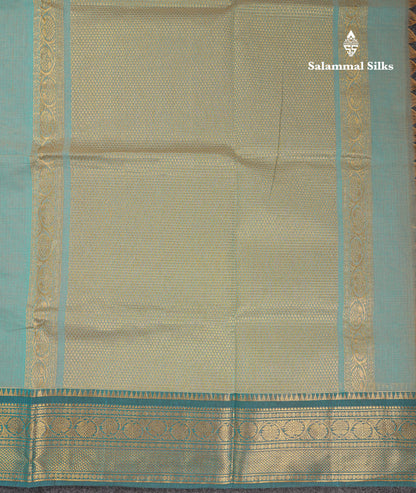 Beautiful Light Brown Small Checks Pure Cotton Saree With Contrast Black Traditional Border