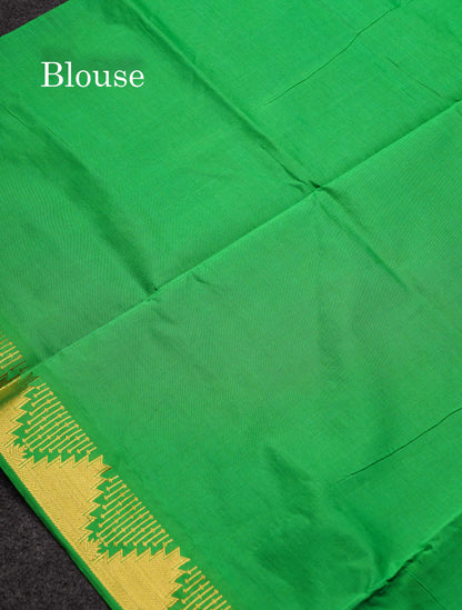 Beautiful Maroon Small Checks Semi Silk Cotton Saree With Contrast Mustard Yellow Blouse