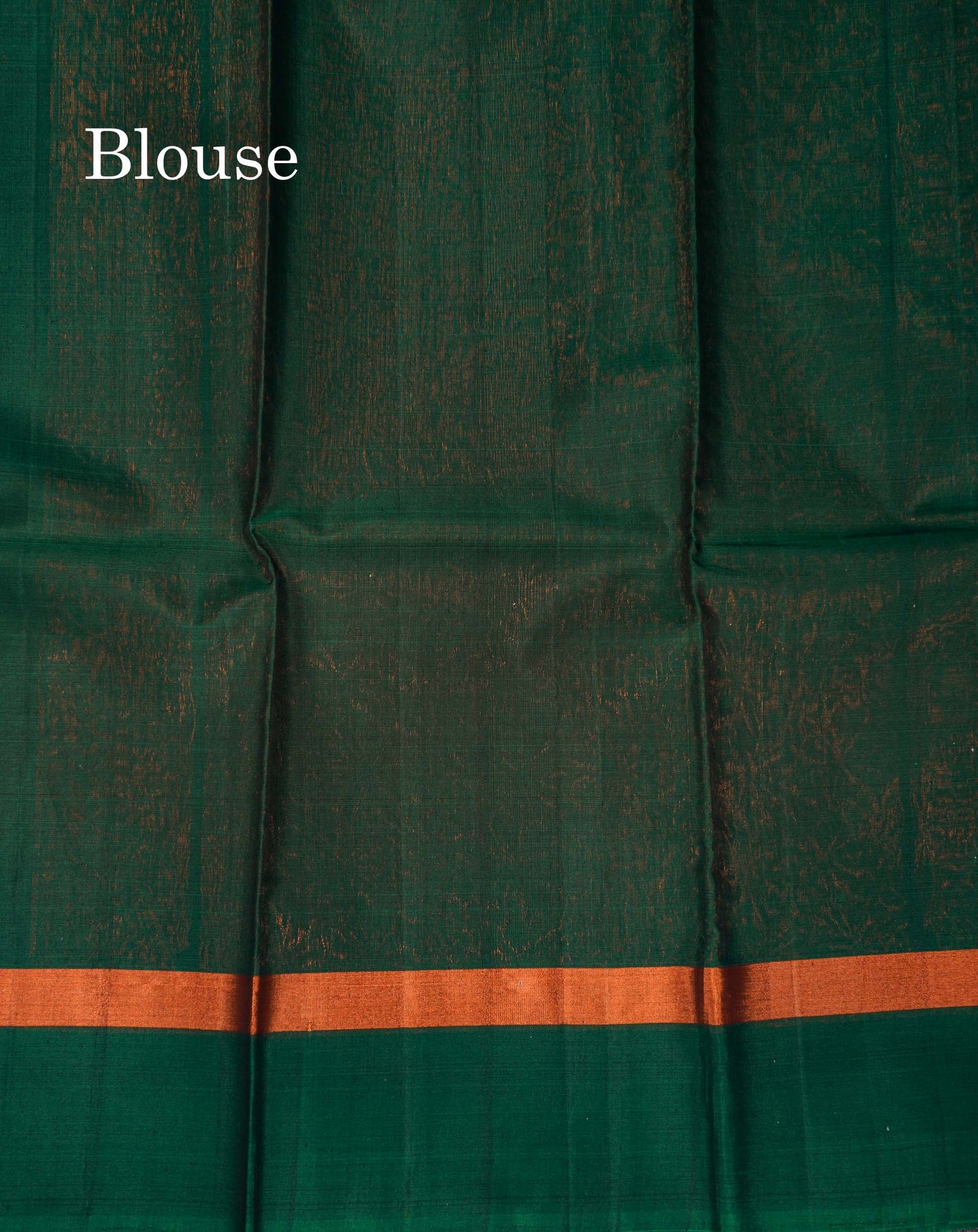Beautiful Dual Tone Dark Navy Blue SICO Cotton Saree With Contrast Bottle Green Fancy Blouse