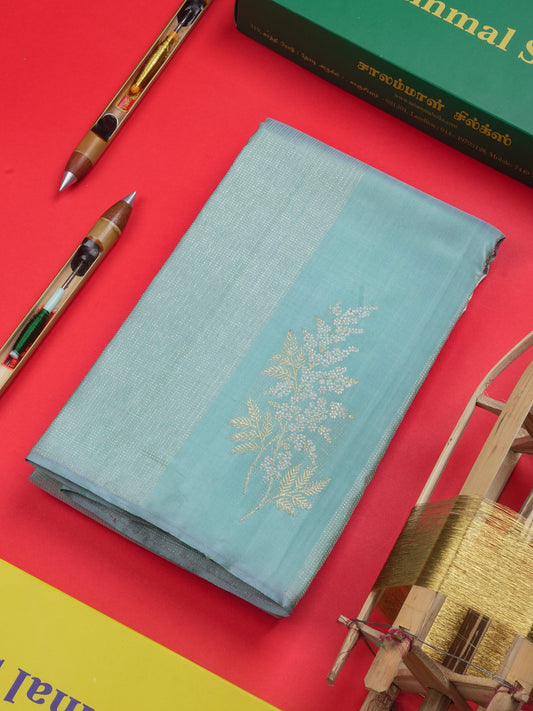 Pastel Blue Colour Pure Kanjivaram Silk Saree