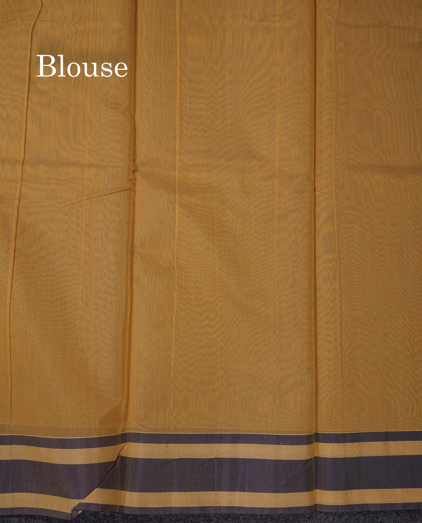 Beautiful Dark Sandal Thread Work Kota Cotton Saree With Contrast Dual Tone Blue Border