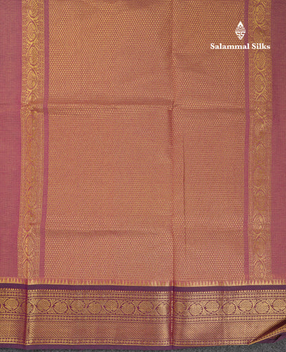 Beautiful Light Brown Small Checks Pure Cotton Saree With Contrast Black Traditional Border