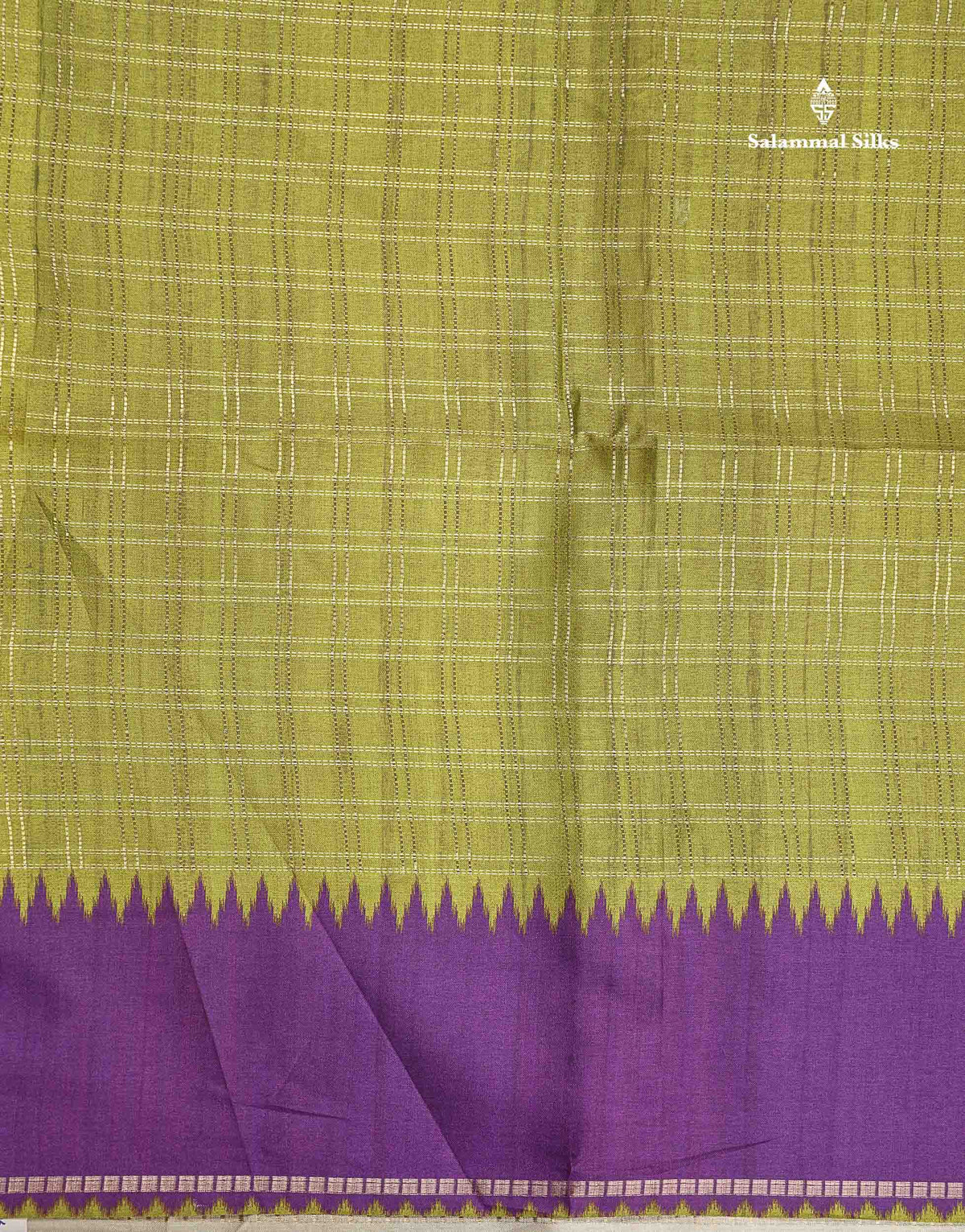 Semi Tussar Saree - Yellow Colour Body With Contrast Maroon Border