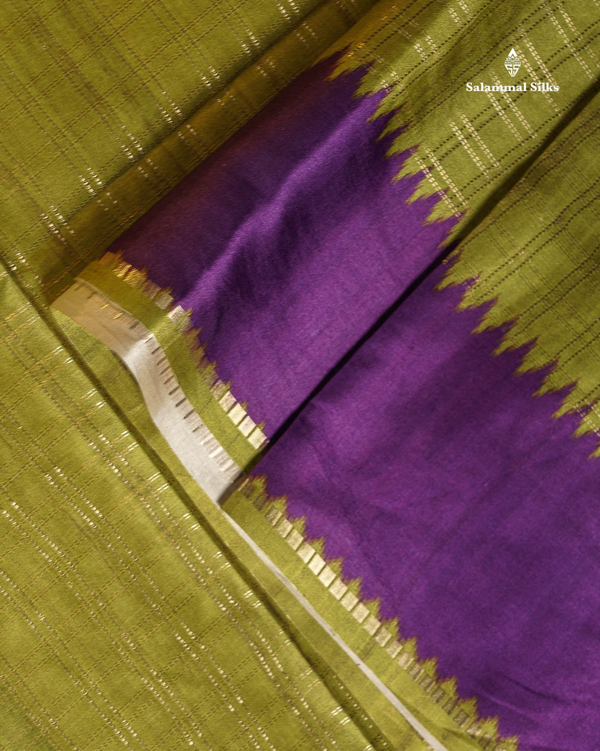 Semi Tussar Saree - Yellow Colour Body With Contrast Maroon Border