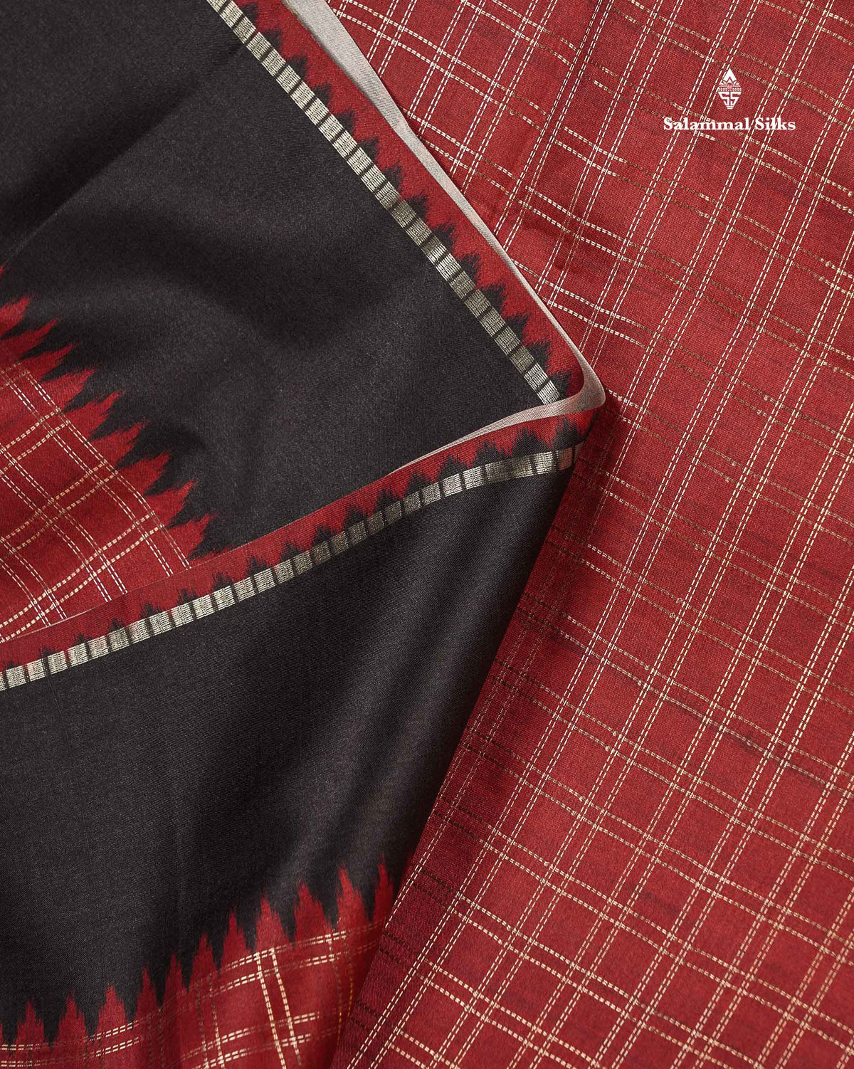 Semi Tussar Saree - Yellow Colour Body With Contrast Maroon Border
