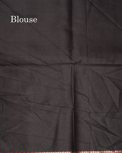 Semi Tussar Saree - Yellow Colour Body With Contrast Maroon Border