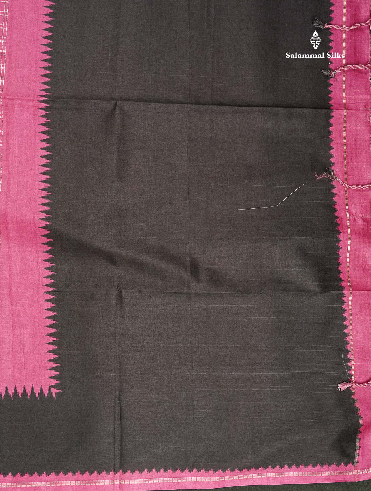 Semi Tussar Saree - Orange Colour Body With Contrast Pink Border