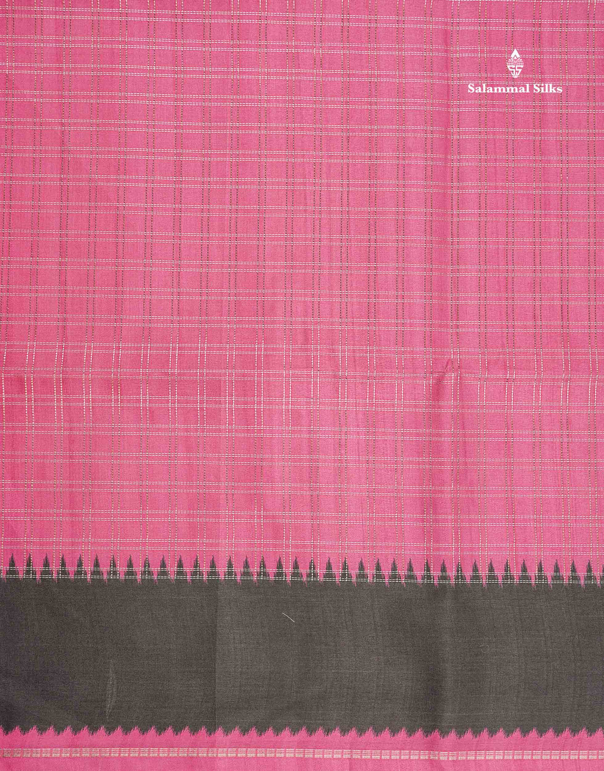 Semi Tussar Saree - Orange Colour Body With Contrast Pink Border