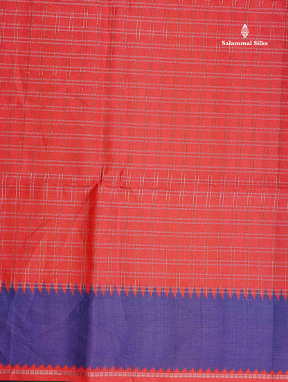 Semi Tussar Saree - Yellow Colour Body With Contrast Maroon Border