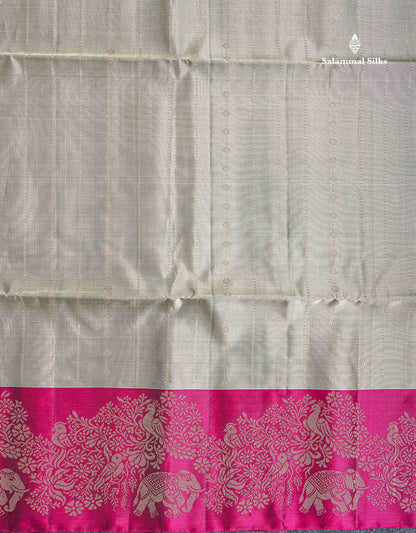 Pure Mix Soft Silk Saree - Light Pink Colour Body With Contrast Pink Fancy Border