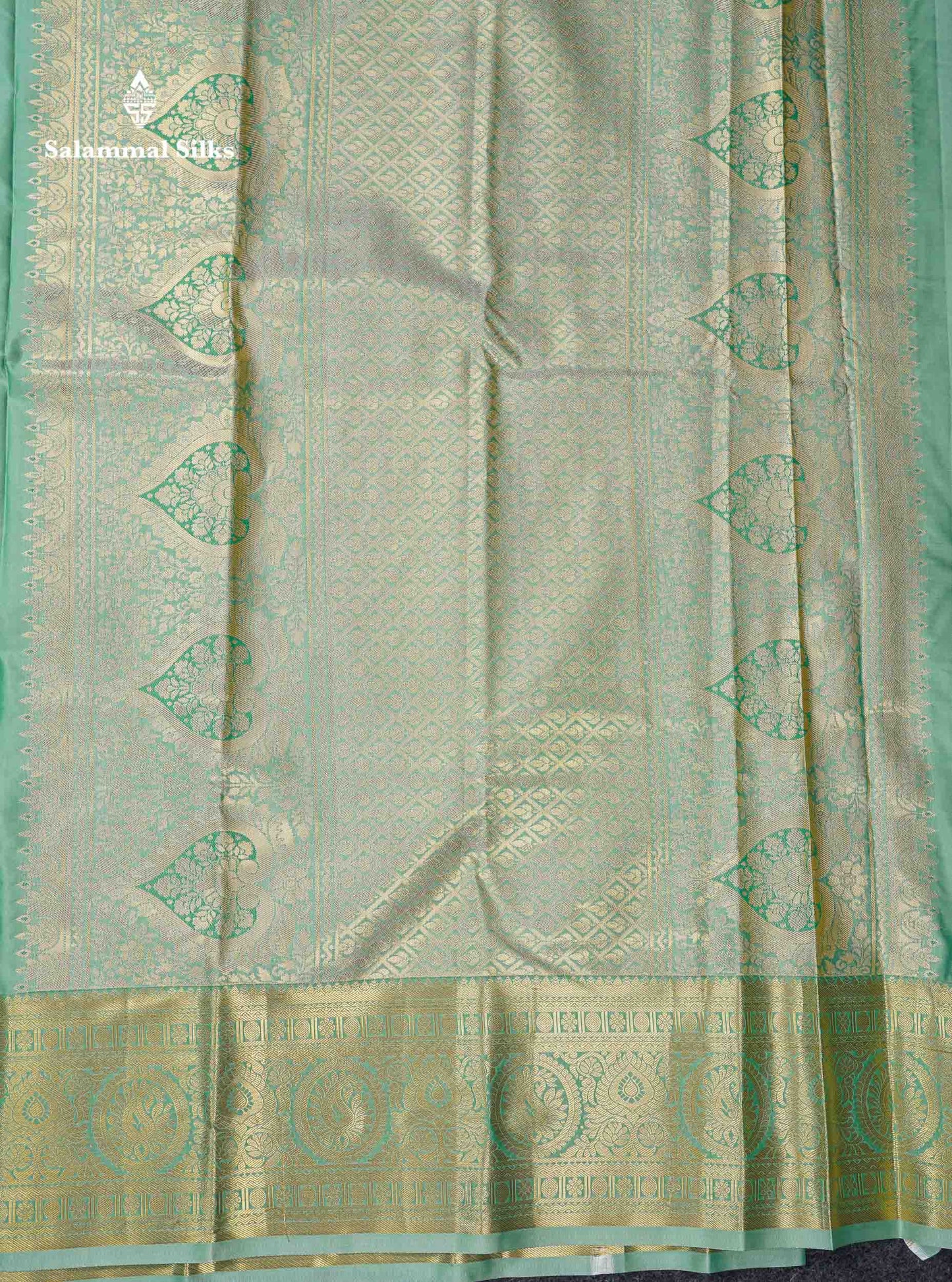 Beautiful Peach Semi Silk Saree With Traditional Evening Morning Border