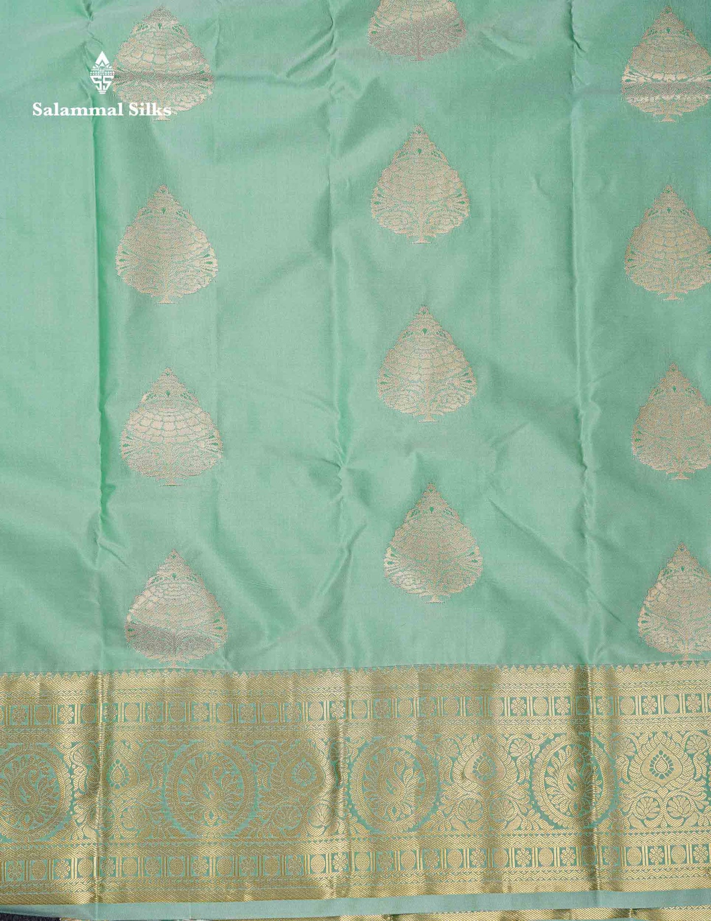 Beautiful Peach Semi Silk Saree With Traditional Evening Morning Border