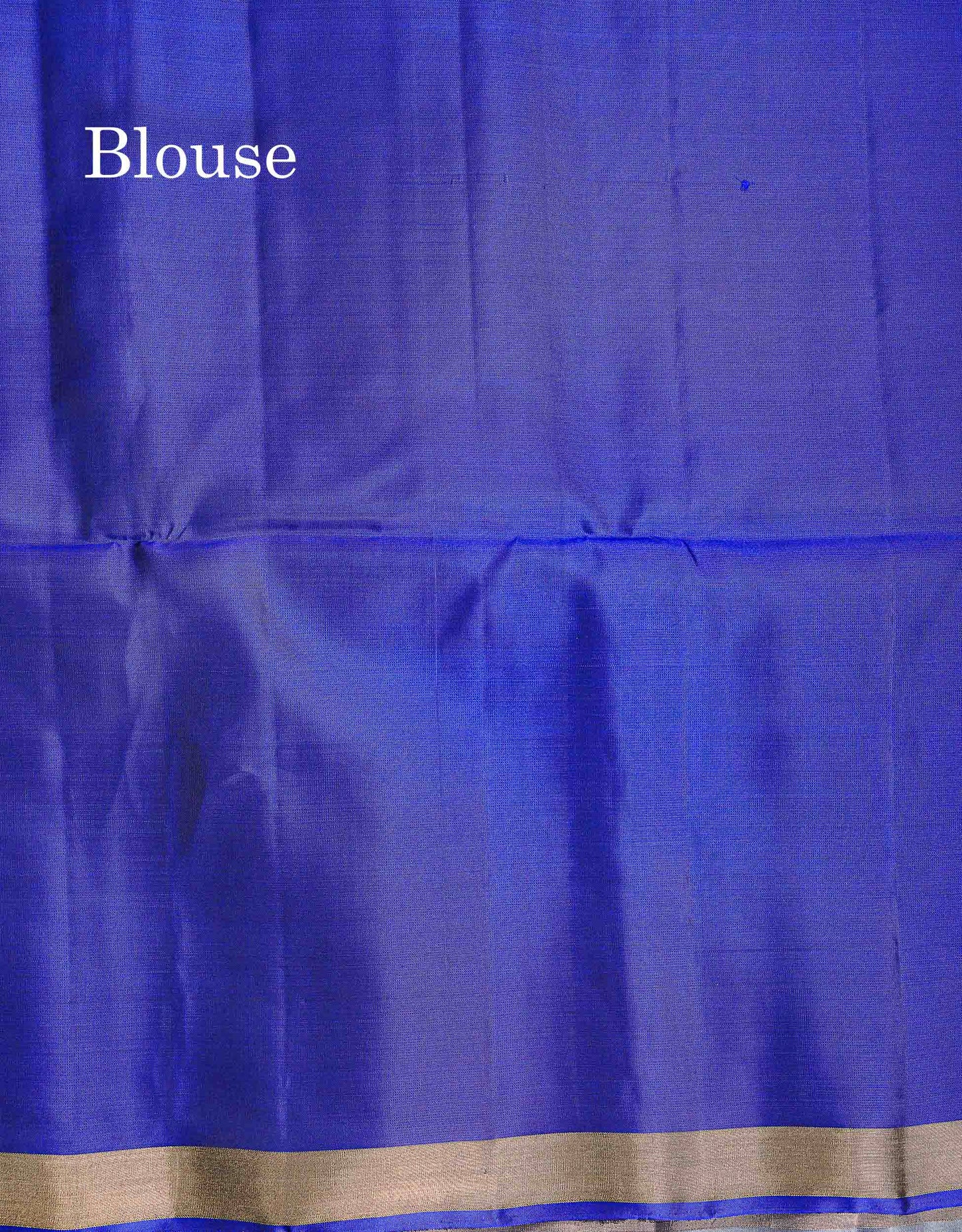 Pure Mix Soft Silk Saree - Blueish Grey Colour Body With Contrast Royal Blue Blouse