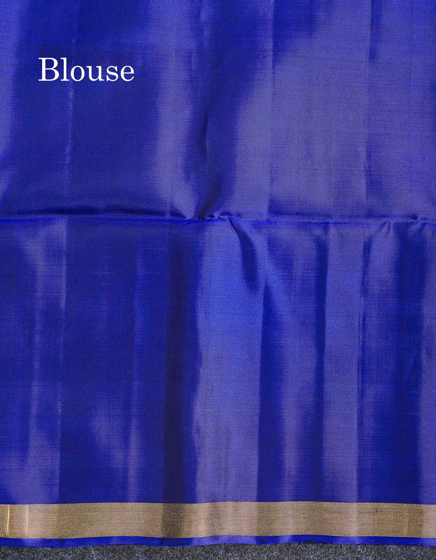 Pure Mix Soft Silk Saree - Blueish Grey Colour Body With Contrast Royal Blue Blouse