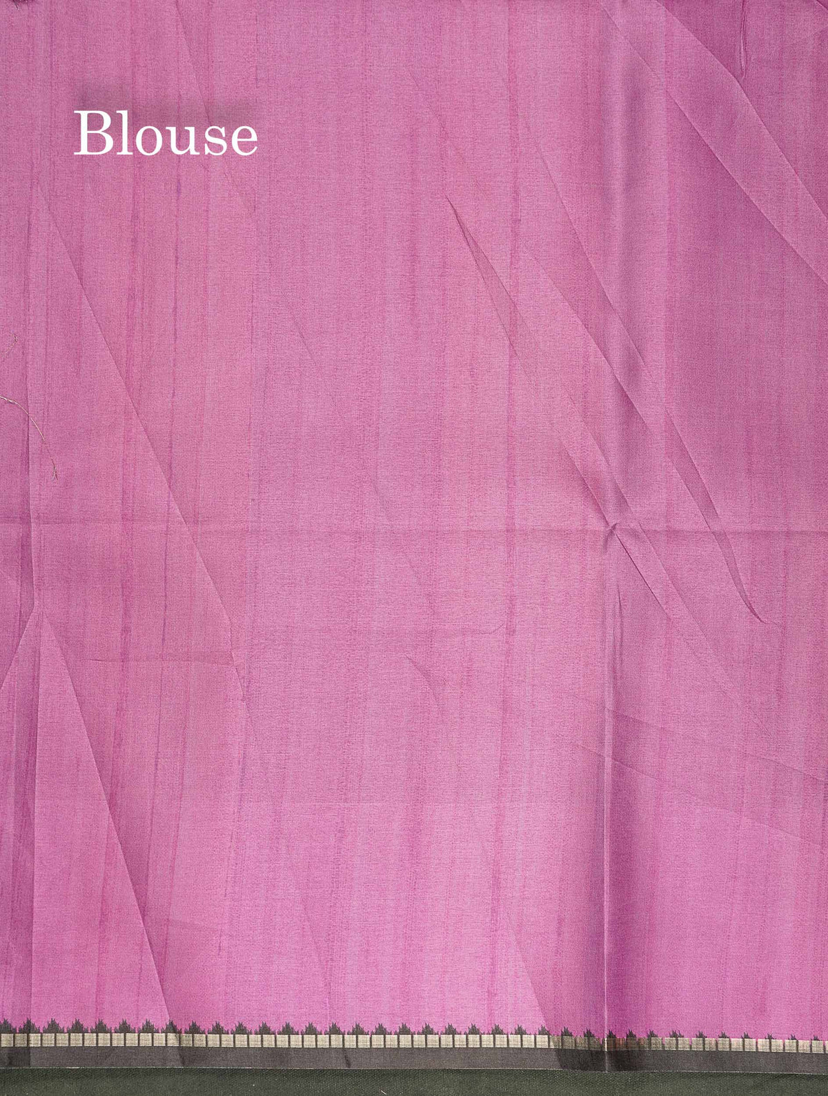 Semi Tussar Saree - Black Colour Body With Contrast Lavender Border