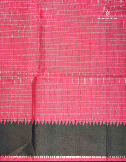 Semi Tussar Saree - Yellow Colour Body With Contrast Maroon Border