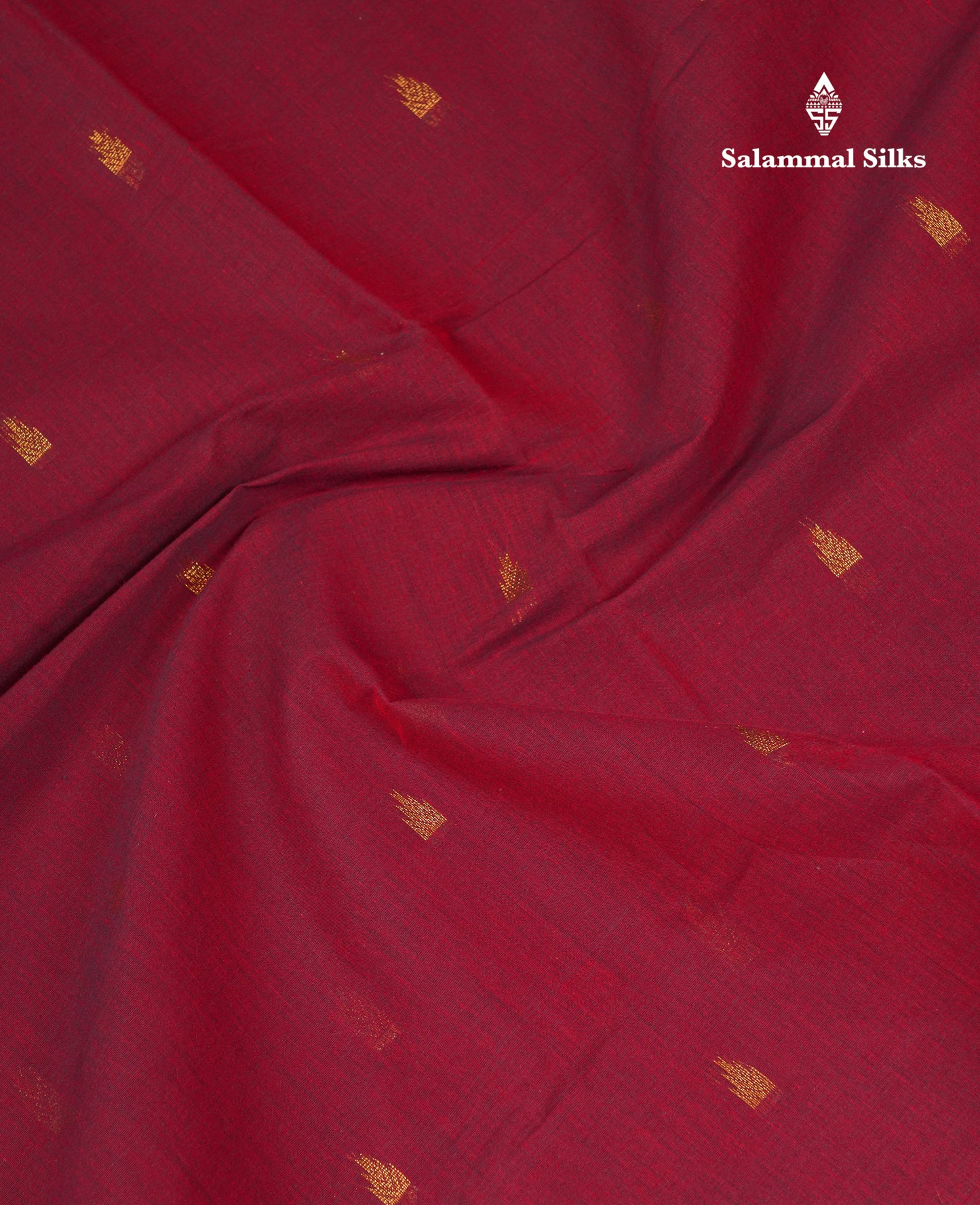 Beautiful Dual Tone Maroon Pure Cotton Saree With Contrast Orange Traditional Border