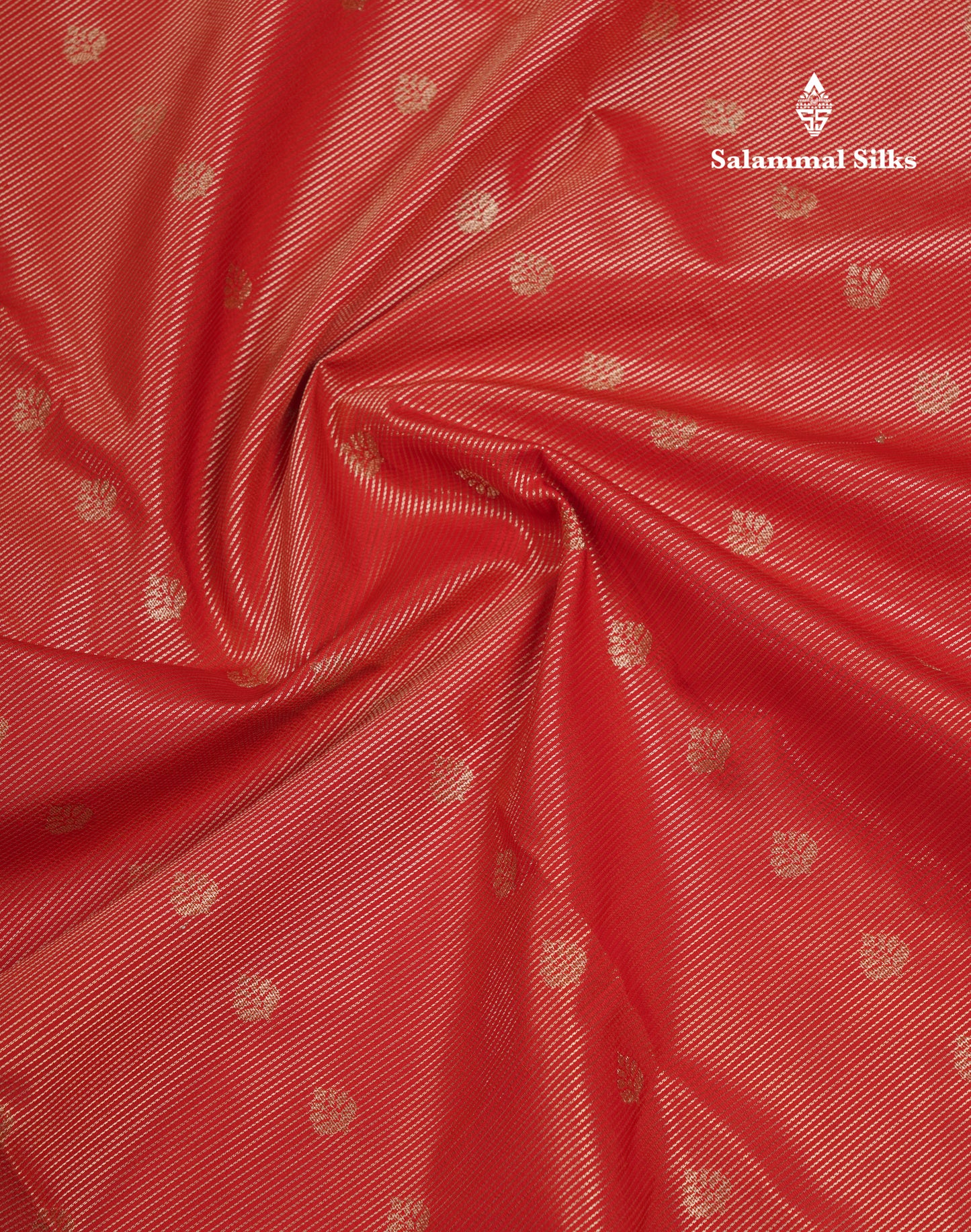Beautiful Dual Tone Red Vaira Oosi Lines With Butta Semi Silk Saree With Contrast Dark Violet Traditional Border