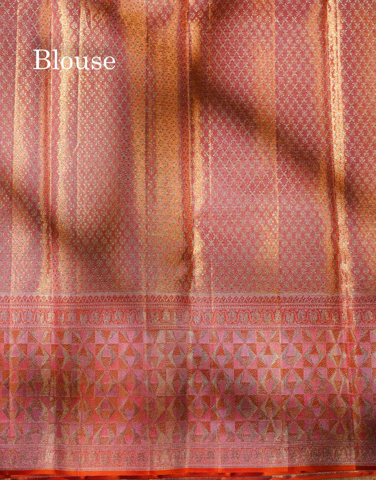Beautiful Baby Pink Tissue Bridal Pure Kanjivaram Silk Saree With Contrast Light Pink Fancy Border